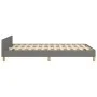 Bed frame with headboard in dark gray fabric 120x200 cm by , Beds and slatted bases - Ref: Foro24-3125204, Price: 152,51 €, D...