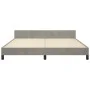 Bed frame with light gray velvet headboard 160x200cm by , Beds and slatted bases - Ref: Foro24-3125824, Price: 211,94 €, Disc...