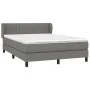 Box spring bed with dark gray fabric mattress 140x200 cm by , Beds and slatted bases - Ref: Foro24-3126406, Price: 445,67 €, ...