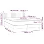 Box spring bed with dark gray fabric mattress 140x200 cm by , Beds and slatted bases - Ref: Foro24-3126406, Price: 445,67 €, ...