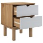 Nachttisch OTTA aus braunem und weißem Kiefernholz 45x39x57 cm von vidaXL, Nachttische - Ref: Foro24-348578, Preis: 64,88 €, ...