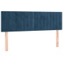 Box spring bed with dark blue velvet mattress 140x200 cm by , Beds and slatted bases - Ref: Foro24-3127617, Price: 470,90 €, ...