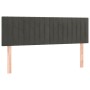 Box spring bed with dark gray velvet mattress 140x190 cm by , Beds and slatted bases - Ref: Foro24-3127608, Price: 440,08 €, ...