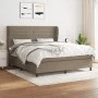 Cama box spring con colchón tela gris taupe 160x200 cm de , Camas y somieres - Ref: Foro24-3128057, Precio: 603,21 €, Descuen...