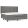 Box spring bed with dark gray fabric mattress 200x200 cm by , Beds and slatted bases - Ref: Foro24-3128150, Price: 646,56 €, ...