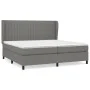 Box spring bed with dark gray fabric mattress 200x200 cm by , Beds and slatted bases - Ref: Foro24-3128150, Price: 654,94 €, ...