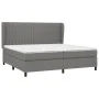 Box spring bed with dark gray fabric mattress 200x200 cm by , Beds and slatted bases - Ref: Foro24-3128150, Price: 654,94 €, ...