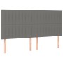 Box spring bed with dark gray fabric mattress 200x200 cm by , Beds and slatted bases - Ref: Foro24-3128150, Price: 646,56 €, ...