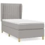 Box spring bed with light gray fabric mattress 100x200 cm by , Beds and slatted bases - Ref: Foro24-3128661, Price: 350,34 €,...
