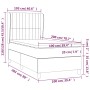 Cama box spring con colchón tela gris claro 100x200 cm de , Camas y somieres - Ref: Foro24-3128661, Precio: 344,31 €, Descuen...