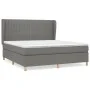 Box spring bed with dark gray fabric mattress 160x200 cm by , Beds and slatted bases - Ref: Foro24-3128694, Price: 564,05 €, ...