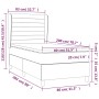 Box spring bed with dark gray velvet mattress 80x200 cm by , Beds and slatted bases - Ref: Foro24-3129238, Price: 334,46 €, D...