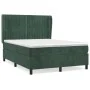 Box spring bed with dark green velvet mattress 140x200 cm by , Beds and slatted bases - Ref: Foro24-3129336, Price: 523,86 €,...