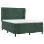 Box spring bed with dark green velvet mattress 140x200 cm by , Beds and slatted bases - Ref: Foro24-3129336, Price: 523,86 €,...