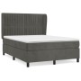 Boxspringbett mit dunkelgrauer Samtmatratze 140x200 cm von , Betten und Lattenroste - Ref: Foro24-3129334, Preis: 501,81 €, R...