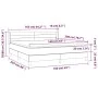 Box spring bed with blue fabric mattress 160x200 cm by , Beds and slatted bases - Ref: Foro24-3129807, Price: 475,42 €, Disco...