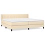Boxspringbett mit cremefarbener Stoffmatratze 200x200 cm von , Betten und Lattenroste - Ref: Foro24-3129902, Preis: 565,08 €,...
