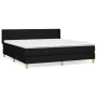 Box spring bed with black fabric mattress 160x200 cm by , Beds and slatted bases - Ref: Foro24-3130363, Price: 506,20 €, Disc...