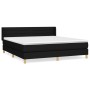 Cama box spring con colchón tela negro 160x200 cm de , Camas y somieres - Ref: Foro24-3130363, Precio: 516,42 €, Descuento: %