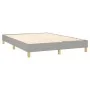 Box spring bed with light gray fabric mattress 140x190 cm by , Beds and slatted bases - Ref: Foro24-3130425, Price: 466,50 €,...