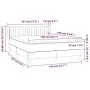 Box spring bed with light gray fabric mattress 140x190 cm by , Beds and slatted bases - Ref: Foro24-3130425, Price: 466,50 €,...