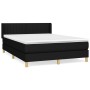 Cama box spring con colchón tela negro 140x190 cm de , Camas y somieres - Ref: Foro24-3130427, Precio: 451,52 €, Descuento: %