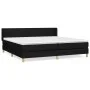 Cama box spring con colchón tela negro 200x200 cm de , Camas y somieres - Ref: Foro24-3130459, Precio: 577,06 €, Descuento: %