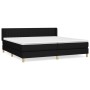 Cama box spring con colchón tela negro 200x200 cm de , Camas y somieres - Ref: Foro24-3130459, Precio: 577,45 €, Descuento: %