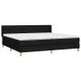 Cama box spring con colchón tela negro 200x200 cm de , Camas y somieres - Ref: Foro24-3130459, Precio: 577,06 €, Descuento: %