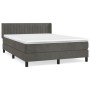 Boxspringbett mit dunkelgrauer Samtmatratze 140x200 cm von , Betten und Lattenroste - Ref: Foro24-3131082, Preis: 441,02 €, R...