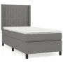 Box spring bed with dark gray fabric mattress 100x200 cm by , Beds and slatted bases - Ref: Foro24-3131570, Price: 358,38 €, ...