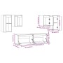 Muebles para TV 6 piezas madera maciza de pino