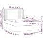 Box spring bed with light gray fabric mattress 140x200 cm by , Beds and slatted bases - Ref: Foro24-3131593, Price: 487,64 €,...