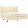 Box spring bed with cream fabric mattress 200x200 cm by , Beds and slatted bases - Ref: Foro24-3131622, Price: 630,70 €, Disc...