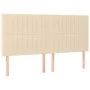 Box spring bed with cream fabric mattress 200x200 cm by , Beds and slatted bases - Ref: Foro24-3131622, Price: 630,70 €, Disc...