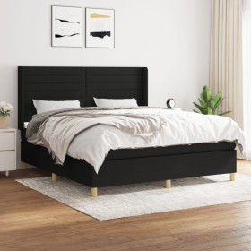 Box spring bed with black fabric mattress 160x200 cm by , Beds and slatted bases - Ref: Foro24-3132083, Price: 656,27 €, Disc...
