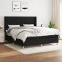 Cama box spring con colchón tela negro 160x200 cm de , Camas y somieres - Ref: Foro24-3132083, Precio: 640,91 €, Descuento: %