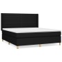 Cama box spring con colchón tela negro 160x200 cm de , Camas y somieres - Ref: Foro24-3132083, Precio: 656,11 €, Descuento: %