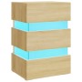 Bedside table LED light Sonoma engineered wood 45x35x67 cm by vidaXL, Nightstands - Ref: Foro24-326843, Price: 122,06 €, Disc...
