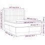 Box spring bed with dark gray fabric mattress 140x190 cm by , Beds and slatted bases - Ref: Foro24-3132146, Price: 530,60 €, ...