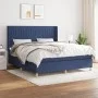 Cama box spring con colchón tela azul 160x200 cm de , Camas y somieres - Ref: Foro24-3132167, Precio: 558,20 €, Descuento: %