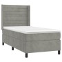 Box spring bed with light gray velvet mattress 80x200 cm by , Beds and slatted bases - Ref: Foro24-3132705, Price: 327,87 €, ...
