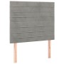 Box spring bed with light gray velvet mattress 80x200 cm by , Beds and slatted bases - Ref: Foro24-3132705, Price: 327,87 €, ...