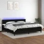 Box spring bed mattress and LED lights black fabric 200x200 cm by , Beds and slatted bases - Ref: Foro24-3133343, Price: 570,...