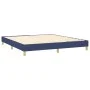 Box spring bed with mattress and LED blue fabric 160x200 cm by , Beds and slatted bases - Ref: Foro24-3133811, Price: 475,75 ...