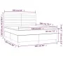 Box spring bed mattress and LED lights blue fabric 160x200 cm by , Beds and slatted bases - Ref: Foro24-3134971, Price: 537,3...