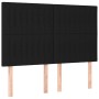 Box spring bed mattress and LED lights black fabric 140x200 cm by , Beds and slatted bases - Ref: Foro24-3135039, Price: 520,...