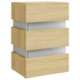 Bedside table LED light Sonoma engineered wood 45x35x67 cm by vidaXL, Nightstands - Ref: Foro24-326843, Price: 122,06 €, Disc...