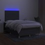 Box spring bed with mattress and LED dark gray fabric 120x200 cm by , Beds and slatted bases - Ref: Foro24-3135582, Price: 39...