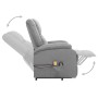 Liftable massage chair light gray fabric by vidaXL, Electric massage chairs - Ref: Foro24-329709, Price: 386,98 €, Discount: %
